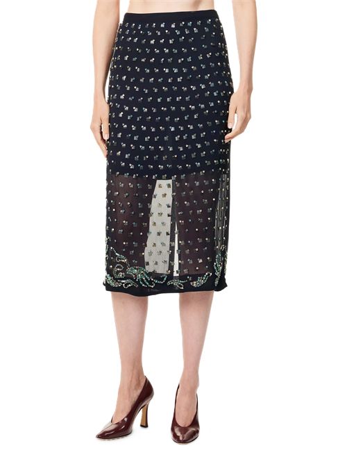 Gonna in tessuto impreziosito Dries Van Noten Sokna DRIES VAN NOTEN | 0108702314509